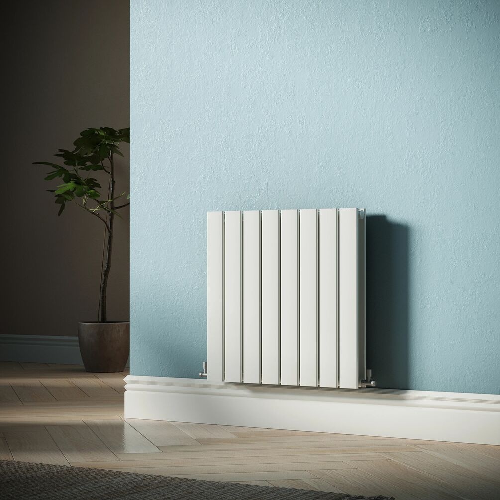 JTP Enzo White 600mm x 604mm Flat Panel Horizontal Designer Radiator Lifestyle